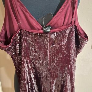 Burgundy Sequin Women’s Party Dress size small